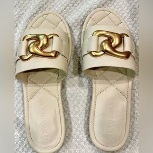 New Aerosole white/creamy sandals